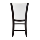 Daisy Espresso/White 5-Piece 54" Glass-Top Round Counter Height Set from Homelegance - Luna Furniture