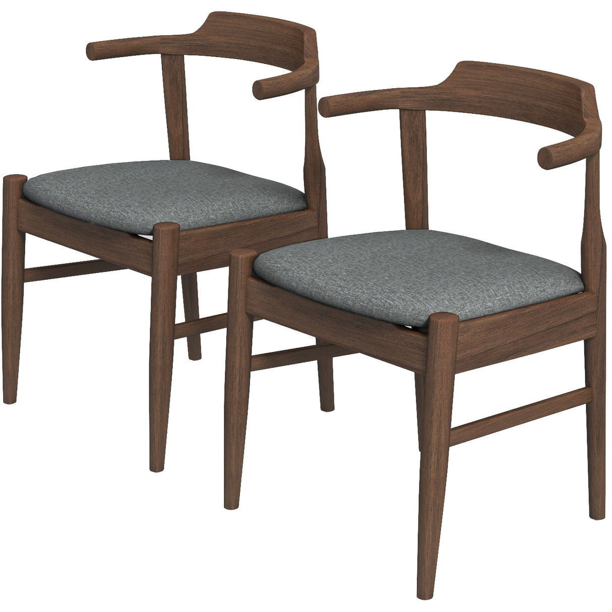 Daisy Dining Chair (Set of 2) Grey Fabric from Ashcroft Furniture - Luna Furniture
