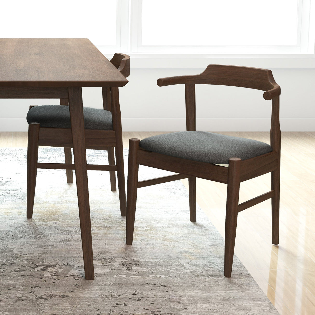 Daisy Dining Chair (Set of 2) Grey Fabric from Ashcroft Furniture - Luna Furniture