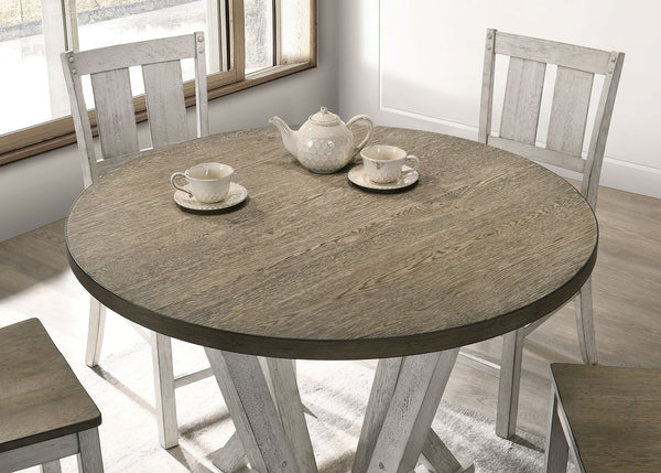 Dakota Antique White/Ash Brown Counter Ht. Table