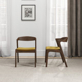 Dakota Dark Yellow Velvet Dining Chair from Ashcroft Furniture - Luna Furniture