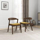 Dakota Dark Yellow Velvet Dining Chair from Ashcroft Furniture - Luna Furniture