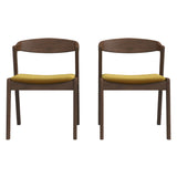 Dakota Dark Yellow Velvet Dining Chair from Ashcroft Furniture - Luna Furniture