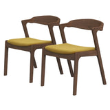 Dakota Dark Yellow Velvet Dining Chair from Ashcroft Furniture - Luna Furniture