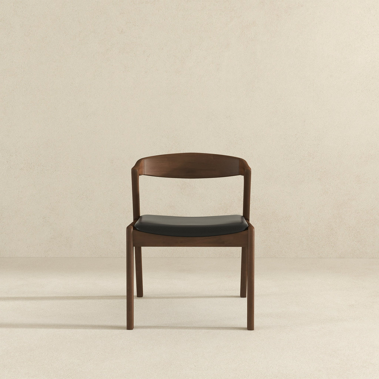 Dakota Black Leather Solid Wood Dining Chair from Ashcroft Furniture - Luna Furniture