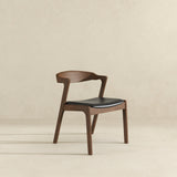 Dakota Black Leather Solid Wood Dining Chair from Ashcroft Furniture - Luna Furniture