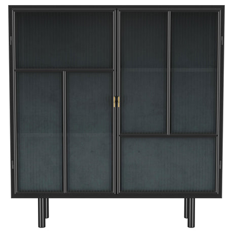 Dalia Black 2-Door Accent Storage Cabinet with Shelving from Coaster - Luna Furniture