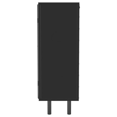 Dalia Black 2-Door Accent Storage Cabinet with Shelving from Coaster - Luna Furniture