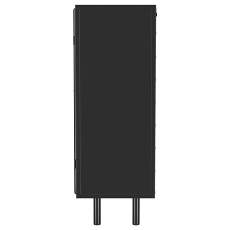 Dalia Black 2-Door Accent Storage Cabinet with Shelving from Coaster - Luna Furniture