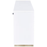 Dalton White and Distressed Pine 2-Door Storage Credenza from Coaster - Luna Furniture