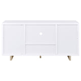 Dalton White and Distressed Pine 2-Door Storage Credenza from Coaster - Luna Furniture