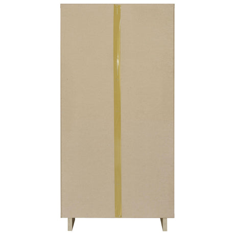 Dalton White and Distressed Pine 65-inch 6-Shelf Bookcase from Coaster - Luna Furniture