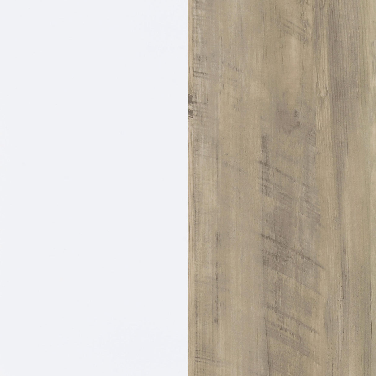 Dalton White and Distressed Pine 65-inch 6-Shelf Bookcase from Coaster - Luna Furniture