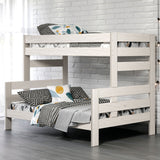 Damaris White Twin/Full Bunk Bed from Furniture of America - Luna Furniture