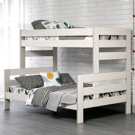 Damaris White Twin/Full Bunk Bed from Furniture of America - Luna Furniture