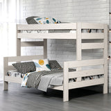 Damaris White Twin/Full Bunkbed from Furniture of America - Luna Furniture