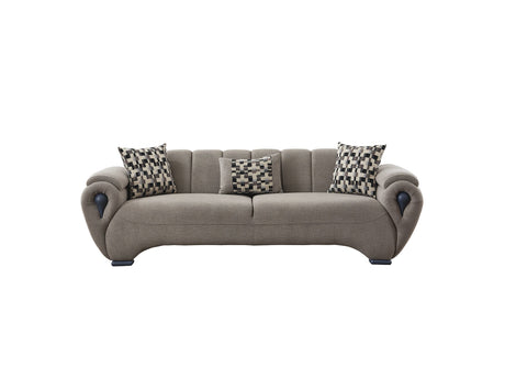 Damla 3-pieces (Sofa & Loveseat & Chair) Livingroom Set in Cream from Furnia - Luna Furniture