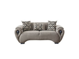 Damla 3-pieces (Sofa & Loveseat & Chair) Livingroom Set in Cream from Furnia - Luna Furniture