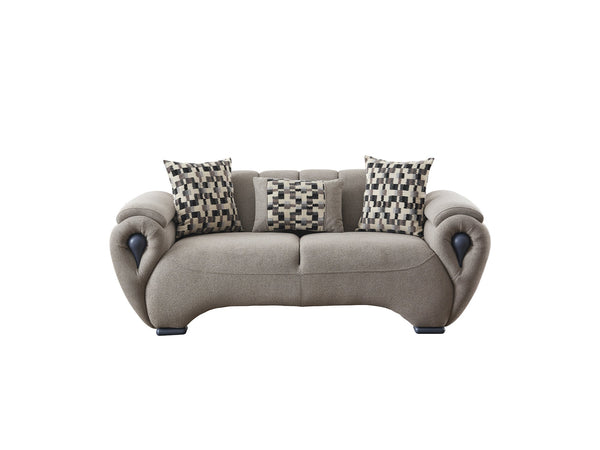 Damla Stationary Loveseat in Cream