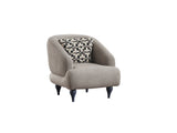 Damla 3-pieces (Sofa & Loveseat & Chair) Livingroom Set in Cream from Furnia - Luna Furniture