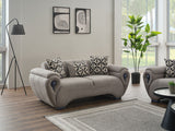 Damla 3-pieces (Sofa & Loveseat & Chair) Livingroom Set in Cream from Furnia - Luna Furniture