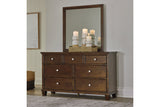 Danabrin Brown Dresser and Mirror from Ashley Furniture - Luna Furniture