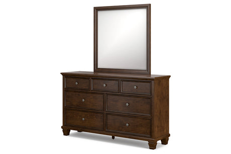 Danabrin Brown Dresser and Mirror from Ashley - Luna Furniture