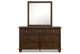 Danabrin Brown Dresser and Mirror from Ashley Furniture - Luna Furniture