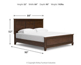 Danabrin California King Panel Bed with Mirrored Dresser, Chest and Nightstand in Brown from Ashley Furniture - Luna Furniture