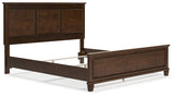 Danabrin California King Panel Bed with Mirrored Dresser and 2 Nightstands in Brown from Ashley Furniture - Luna Furniture