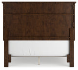 Danabrin Full Panel Bed with Mirrored Dresser and 2 Nightstands in Brown from Ashley Furniture - Luna Furniture