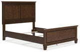 Danabrin Full Panel Bed with Mirrored Dresser and 2 Nightstands in Brown from Ashley Furniture - Luna Furniture