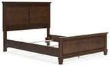 Danabrin Queen Panel Bed with Mirrored Dresser, Chest and 2 Nightstands in Brown from Ashley Furniture - Luna Furniture