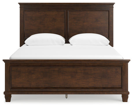 Danabrin Queen Panel Bed with Mirrored Dresser and 2 Nightstands in Brown from Ashley - Luna Furniture