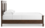 Danabrin Queen Panel Bed with Mirrored Dresser and 2 Nightstands in Brown from Ashley - Luna Furniture