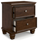 Danabrin Queen Panel Bed with Mirrored Dresser and 2 Nightstands in Brown from Ashley - Luna Furniture
