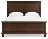 Danabrin Queen Panel Bed with Mirrored Dresser and Chest in Brown from Ashley Furniture - Luna Furniture