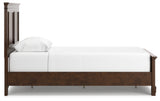 Danabrin Twin Panel Bed with Mirrored Dresser and 2 Nightstands in Brown from Ashley Furniture - Luna Furniture