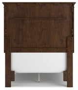 Danabrin Twin Panel Bed with Mirrored Dresser and Chest in Brown from Ashley Furniture - Luna Furniture