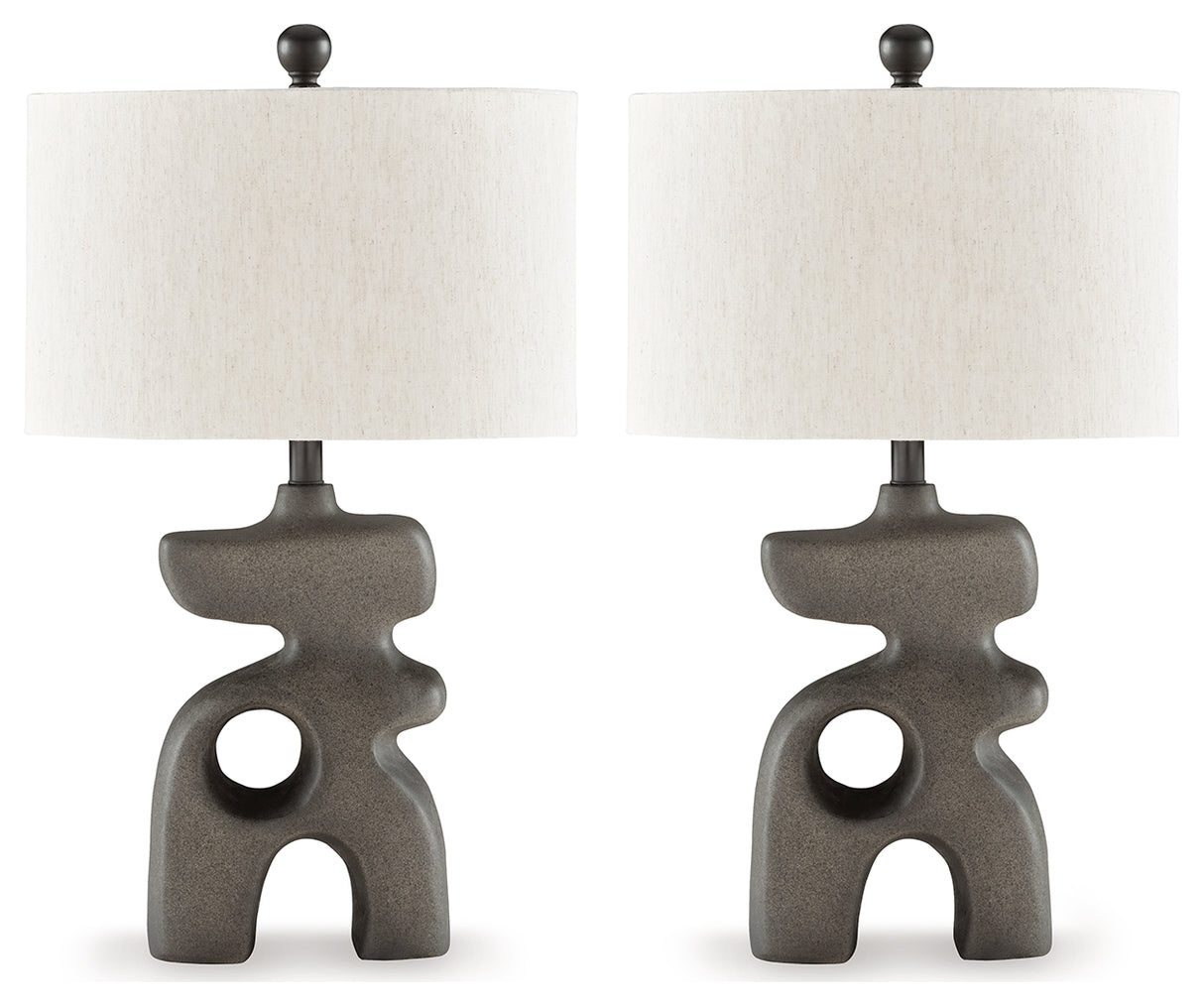 Danacy 2-Piece Table Lamp Set in Distressed Black from Ashley - Luna Furniture