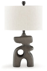 Danacy 2-Piece Table Lamp Set in Distressed Black from Ashley - Luna Furniture