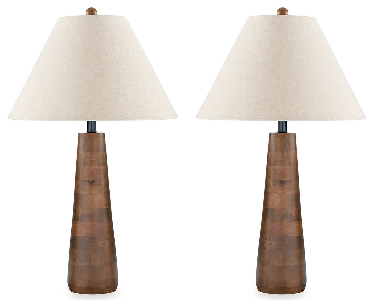 Danset 2-Piece Table Lamp Set in Brown – Luna Furniture