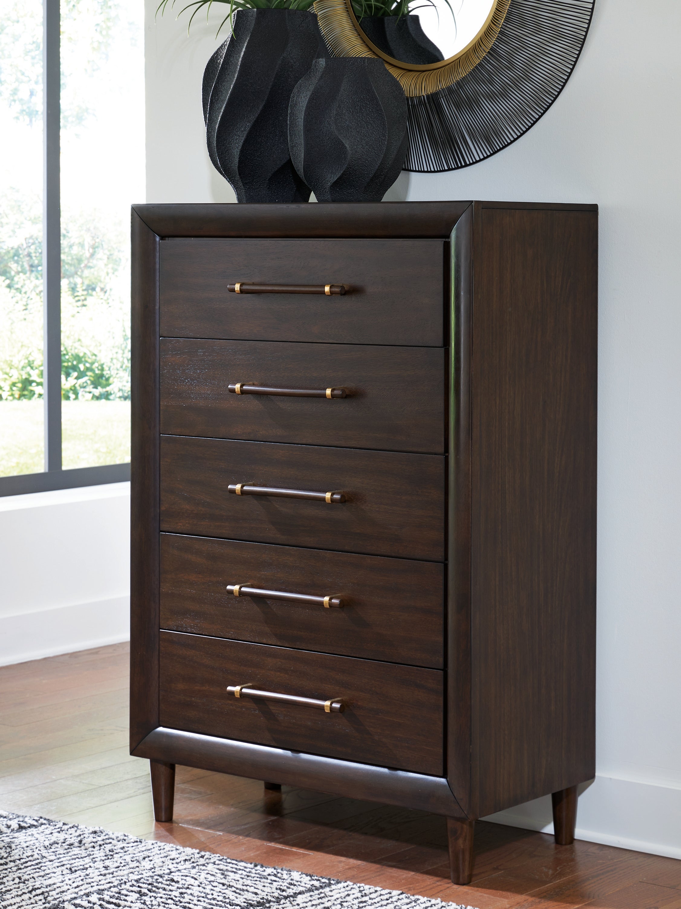 Ashley Dantenton Merlot Chest of Drawers – Luna Furniture
