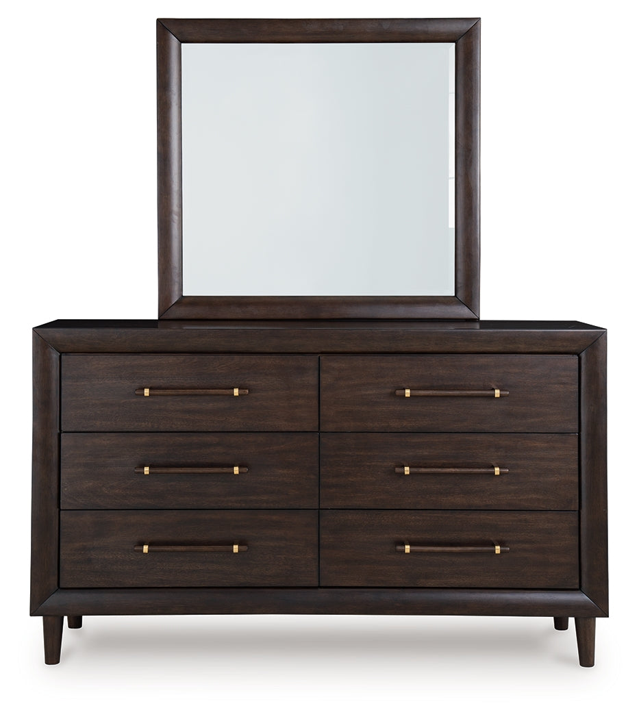 Dantenton Merlot Dresser and Mirror from Ashley Furniture - Luna Furniture