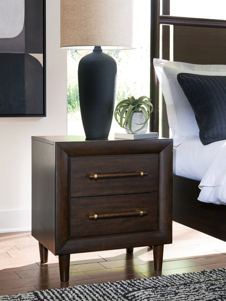 Dantenton Merlot Nightstand from Ashley - Luna Furniture