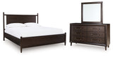 Dantenton Queen Panel Bed, Dresser and Mirror from Ashley Furniture - Luna Furniture