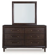 Dantenton Queen Panel Bed, Dresser and Mirror from Ashley Furniture - Luna Furniture