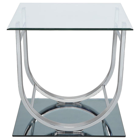 Danville Chrome 2-Piece Glass Top Coffee and End Table Set from Coaster - Luna Furniture