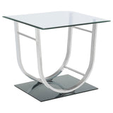 Danville Chrome 3-Piece Glass Top Coffee and End Table Set from Coaster - Luna Furniture