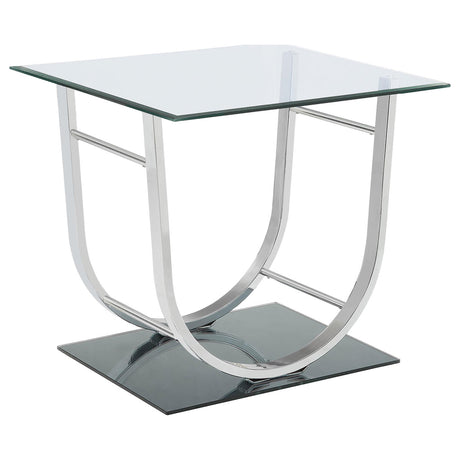 Danville Chrome 3-Piece Glass Top Coffee and End Table Set from Coaster - Luna Furniture